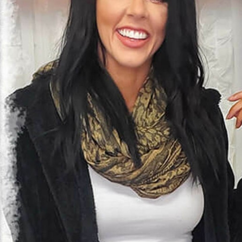 Cheetah print scarf brown-black nwt